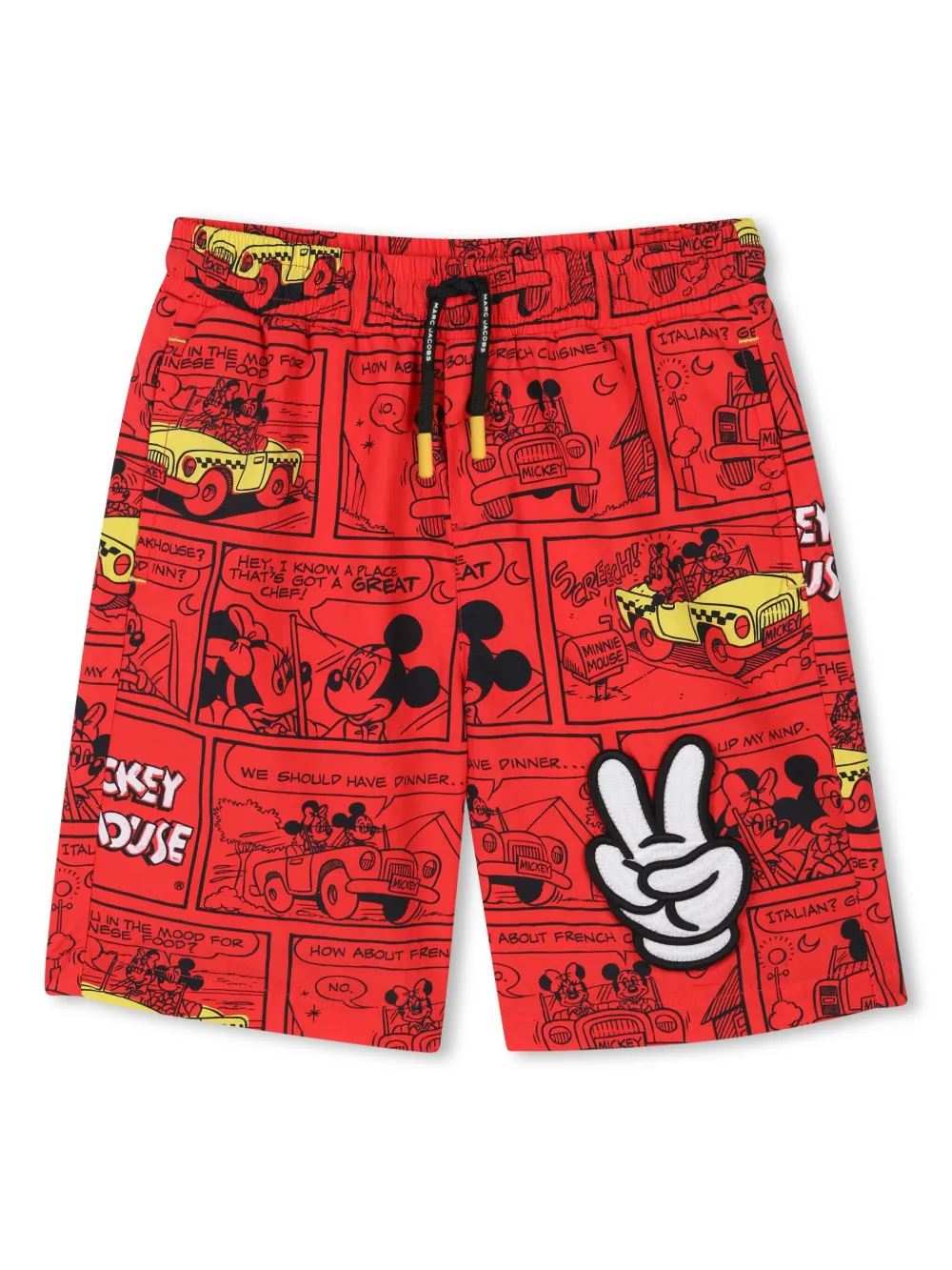 

Плавки-шорты с принтом из коллаборации с Mickey Mouse Marc Jacobs Kids, красный