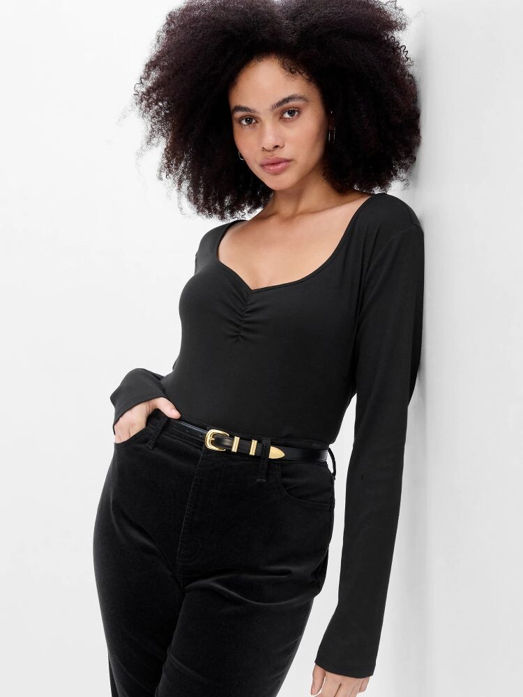 

Футболка с длинными рукавами Gap, черный