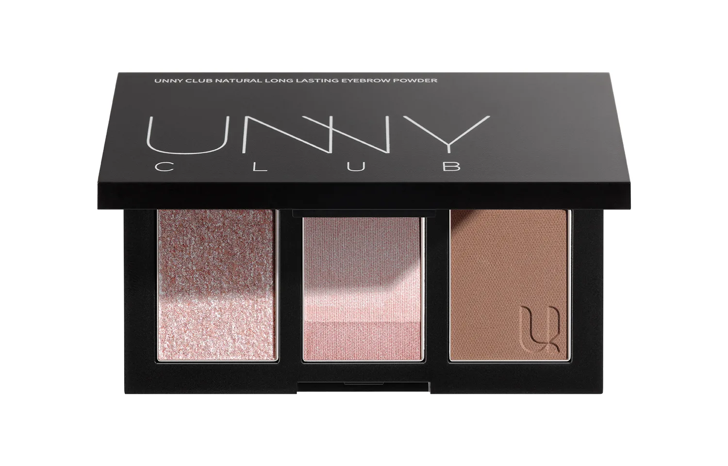UNNY CLUB Палетка для бровей UNNY Soft Contouring Tricolor, 0,9 г*3, Y07 Rhinestone Pink | Atmosphere Mastery