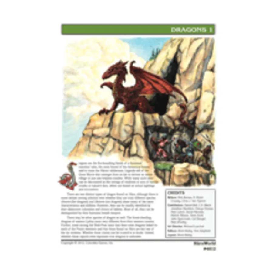 

Статья в Бестиарии — Драконы, Harn - Bestiary Articles