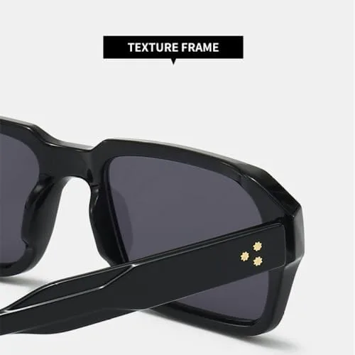 

Модные красные солнцезащитные очки для женщин с заклепками, мужские прямоугольные солнцезащитные очки для женщин с защитой от УФ-излучения UV400 MTZJH, C9