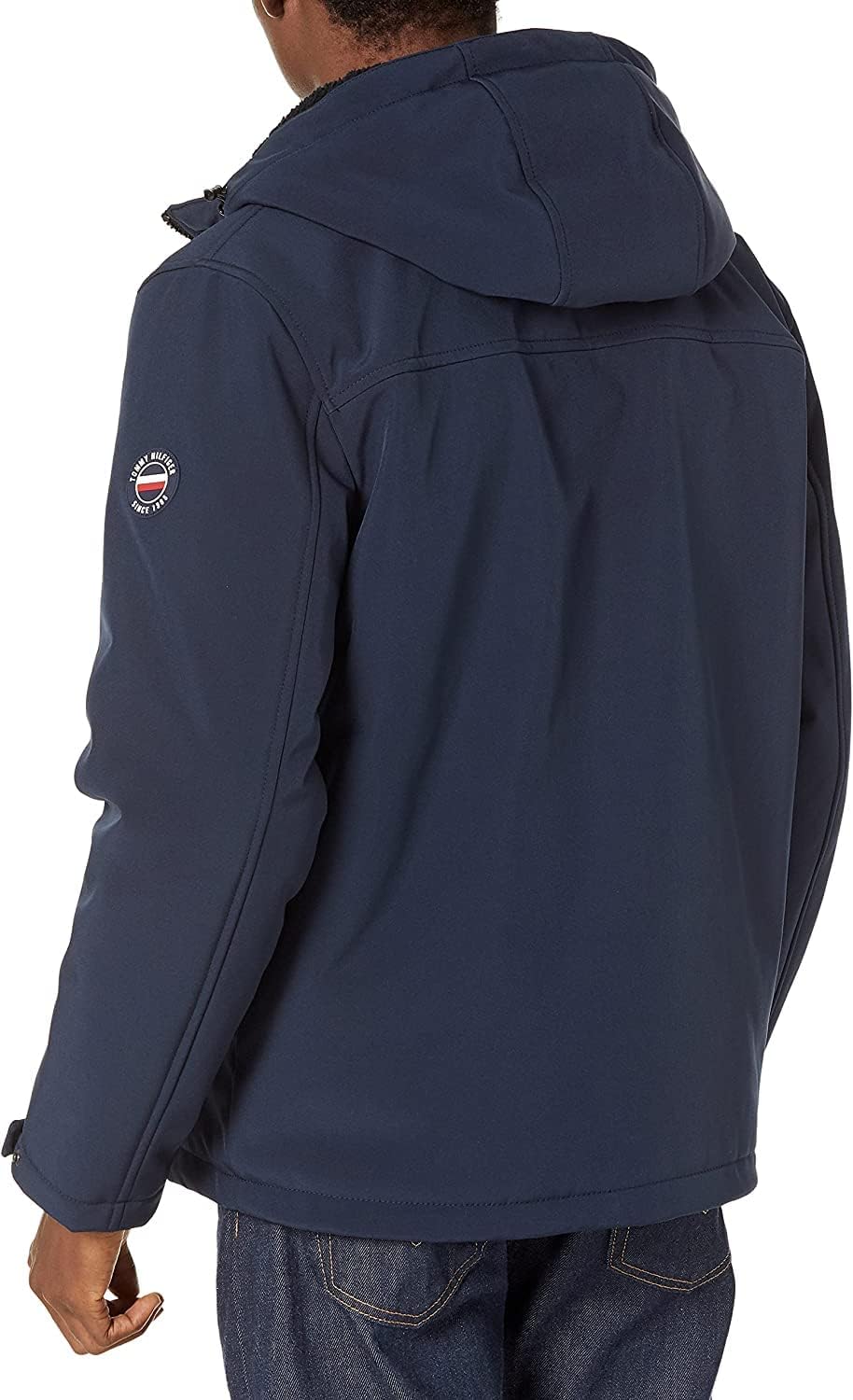Мужская куртка Tommy Hilfiger Soft Shell с капюшоном и водонепроницаемой отделкой, Night Sky — фото 3