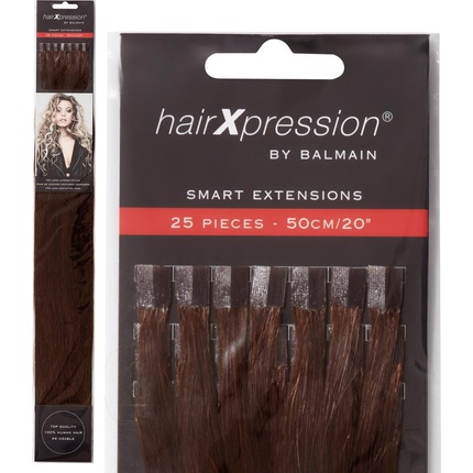 

Hairxpressions человеческие волосы коричневые 50 см 25 штук Balmain Hair