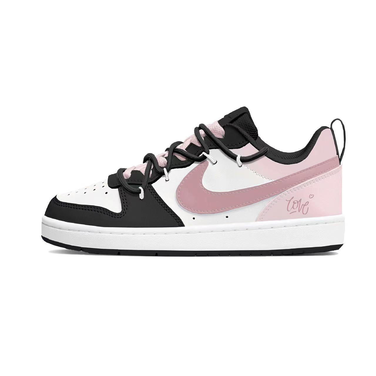 

Nike Court Borough Mold Deconstruction Low top детские скейтборд-кроссовки Black Pink для подростков
