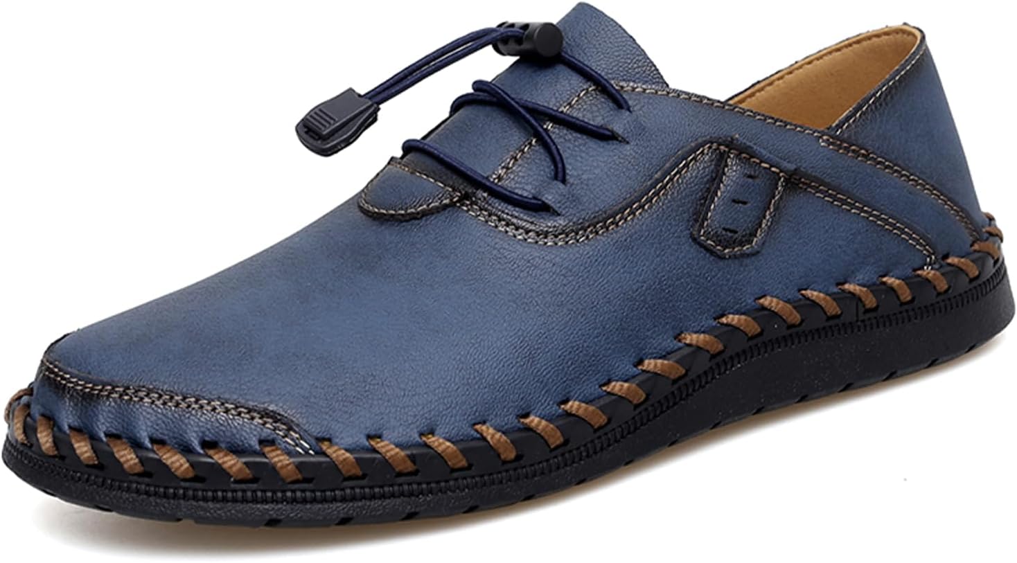 

Мужские повседневные кожаные лоферы Dacnakby, ручной работы, оксфорды для официальных мероприятий, удобная обувь Чакка, бизнеса, моды, прогулок и работы в офисе, синий