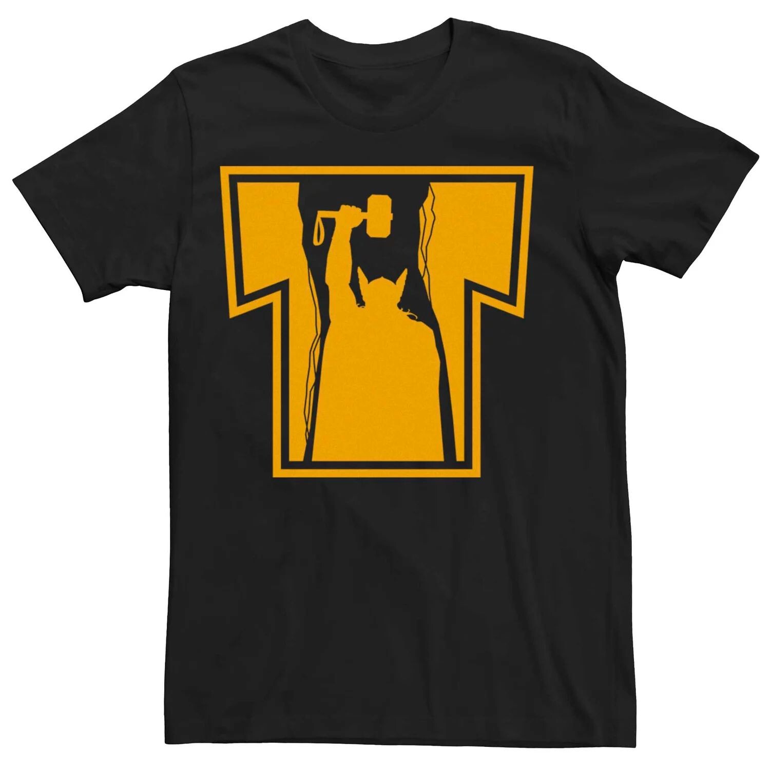 

Мужская футболка с логотипом Marvel's Thor Orange Hammer T Licensed Character