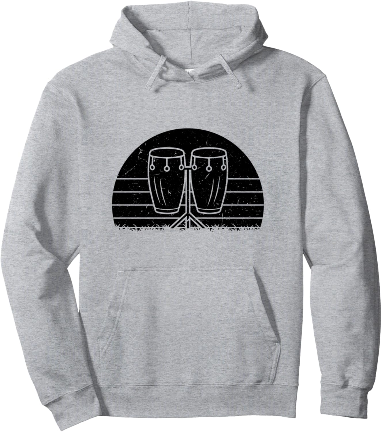 

Худи с изображением конга-барабана Conga Drummer Conga Designs, серый