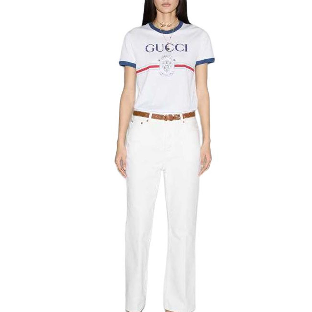 GUCCI Футболка SS25 Regular женская белая — фото 4
