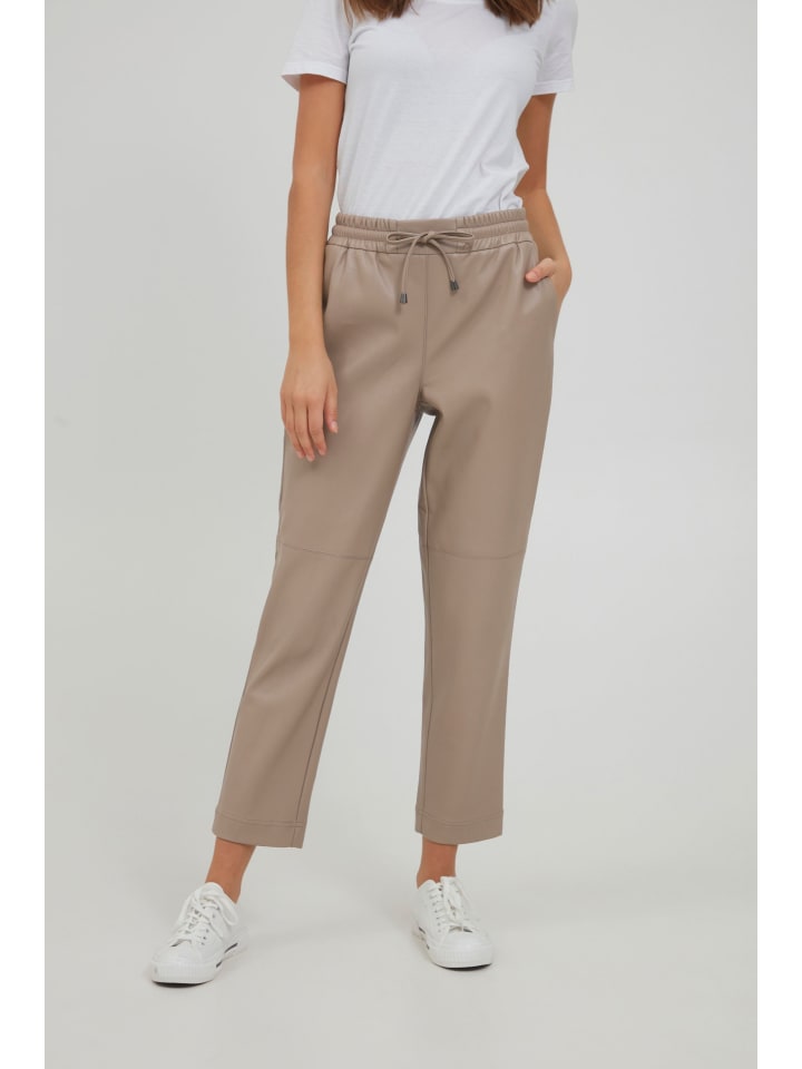 

Тканевые брюки Oxmo Jogginghose OXPaulia 21800069-ME Damen Kunstleder Hose /Joggpants, бежевый