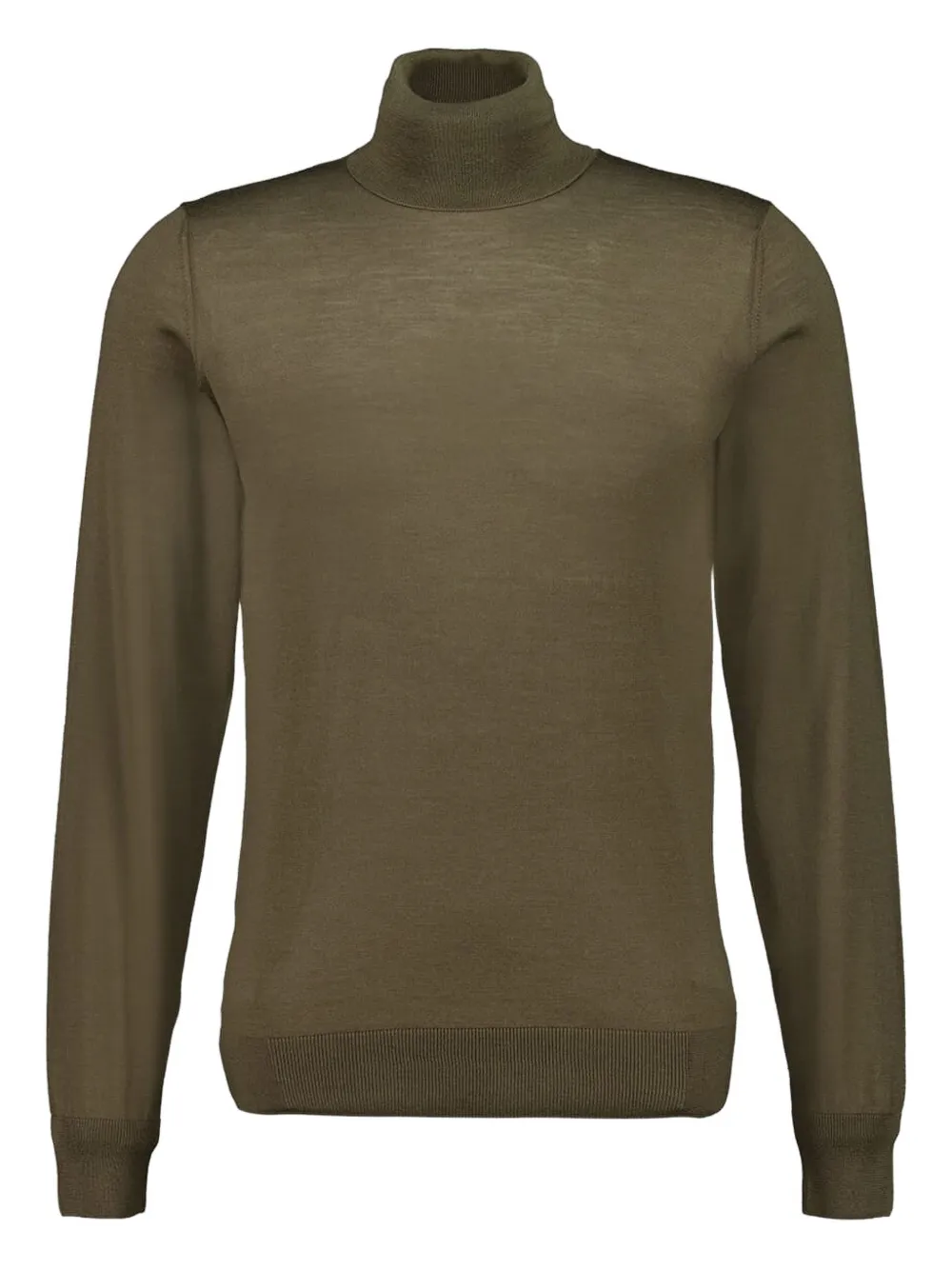 

Свитер с высоким воротом и отделкой швами из овчины Piacenza Cashmere, зеленый