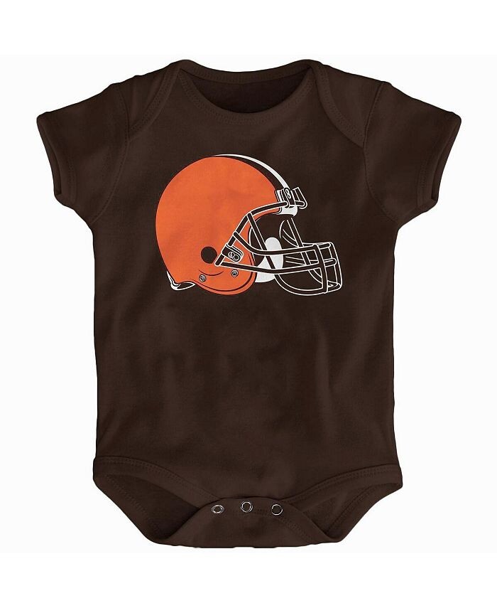 Коричневое боди с логотипом команды Cleveland Browns для новорожденных Outerstuff, коричневый — фото 3