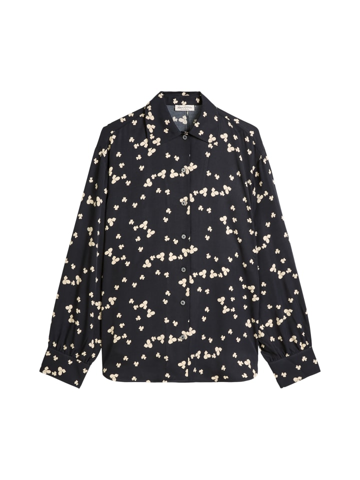 

Marc O'Polo Свободная блузка с принтом темно-синего цвета