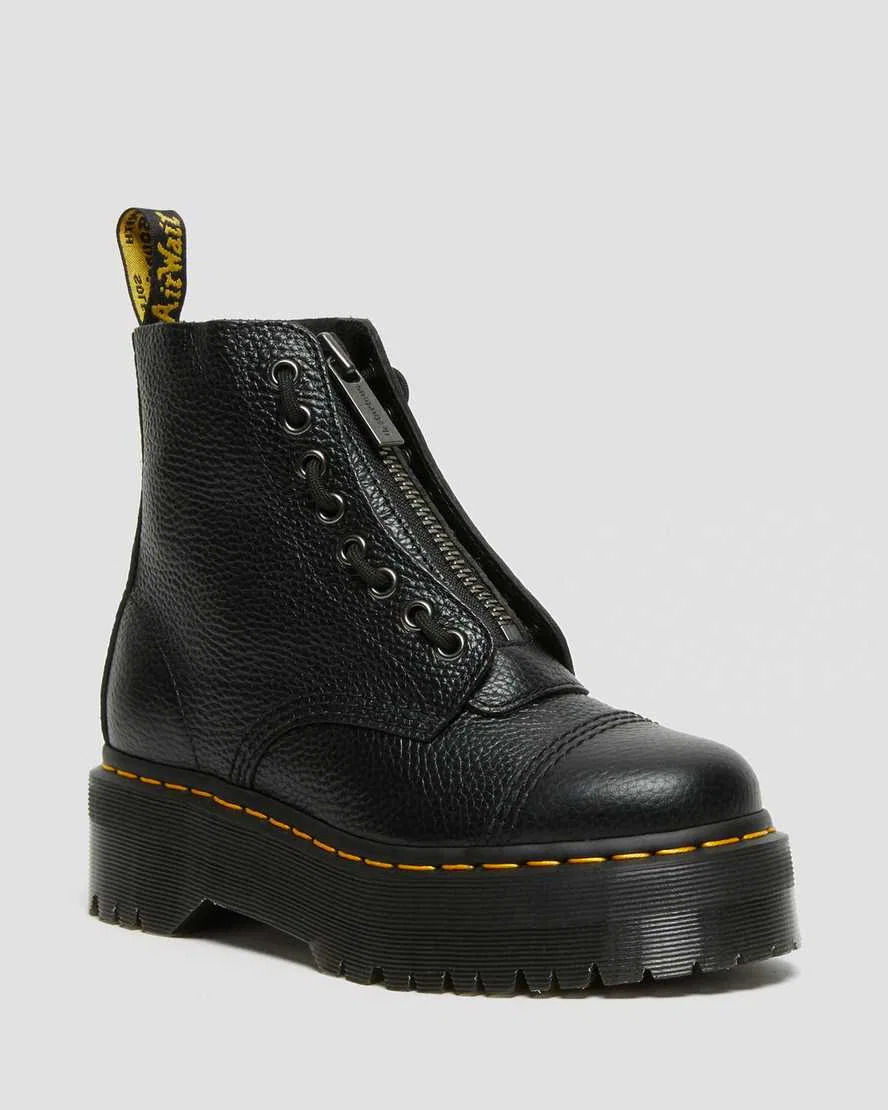 Ботинки на платформе Sinclair из тисненой кожи наппа Dr Martens, черный