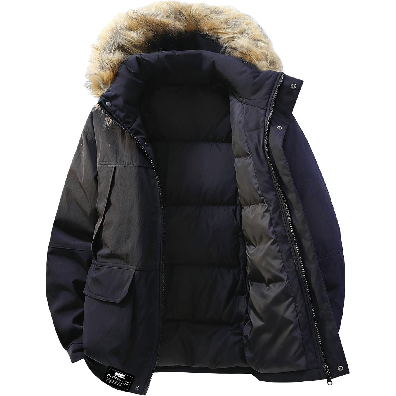 

Пуховик Unisex Thickened ZIAREL, темно-синий