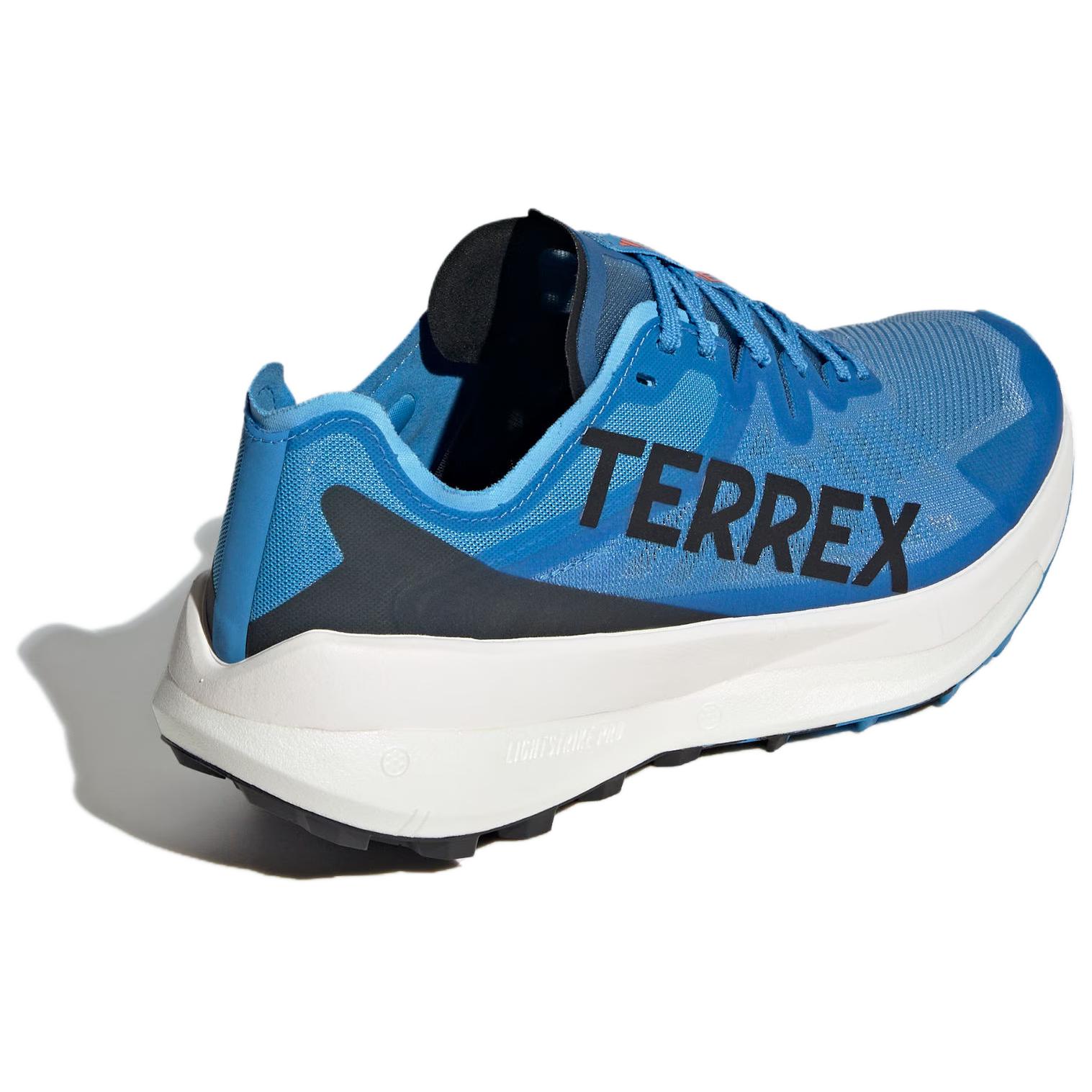 Adidas Terrex Agravic Speed Trail Pulse Blue Core Black Semi Impact Orange, Pulse Blue/Черный/Оранжевый — фото 4