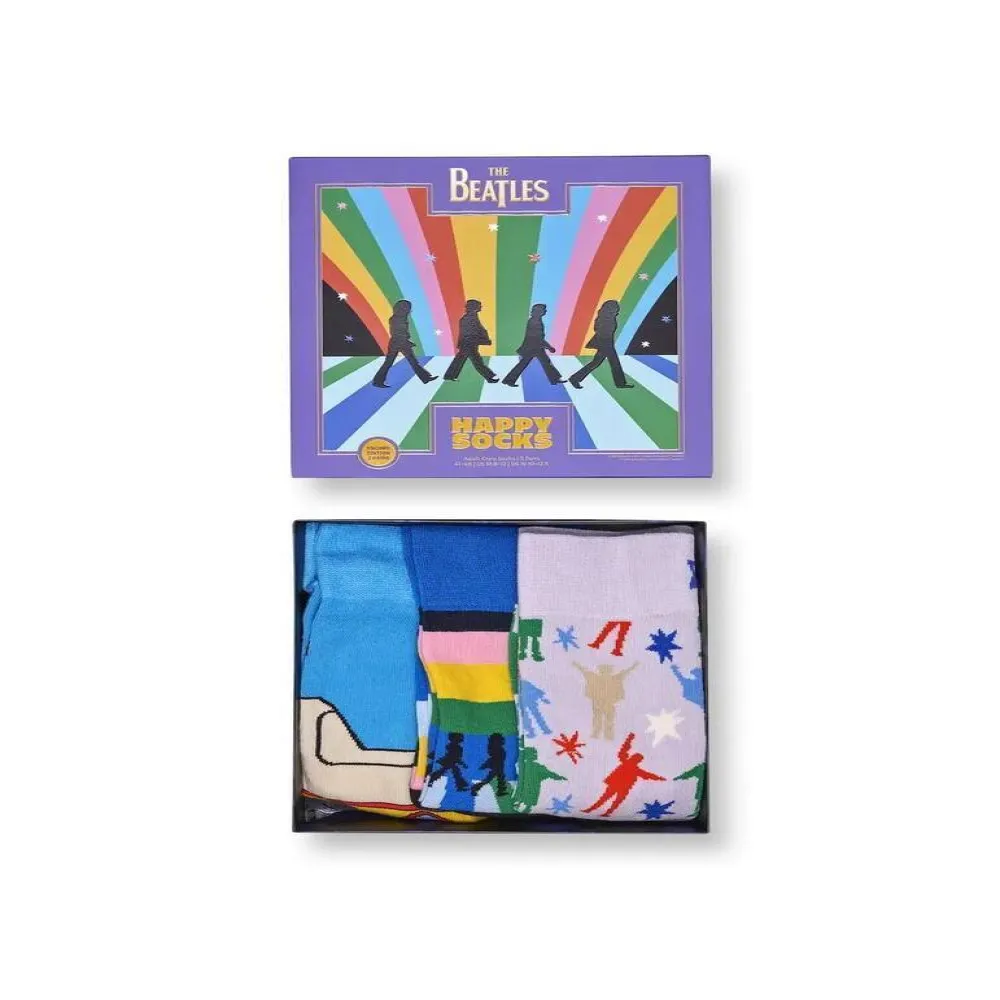 

Носки Happy Beatless gift set crew 3 pairs, разноцветный