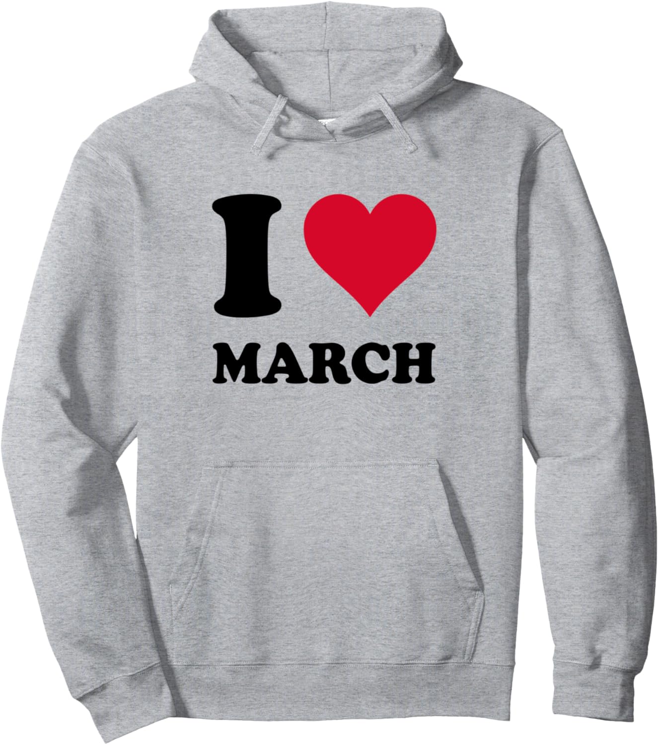 

Толстовка «Я люблю март» Love Stories I Heart March, серый