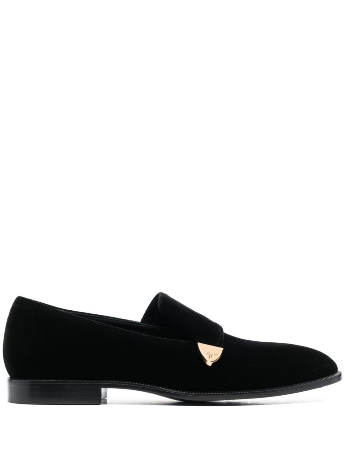 

Giuseppe Zanotti бархатные лоферы с логотипом, черный