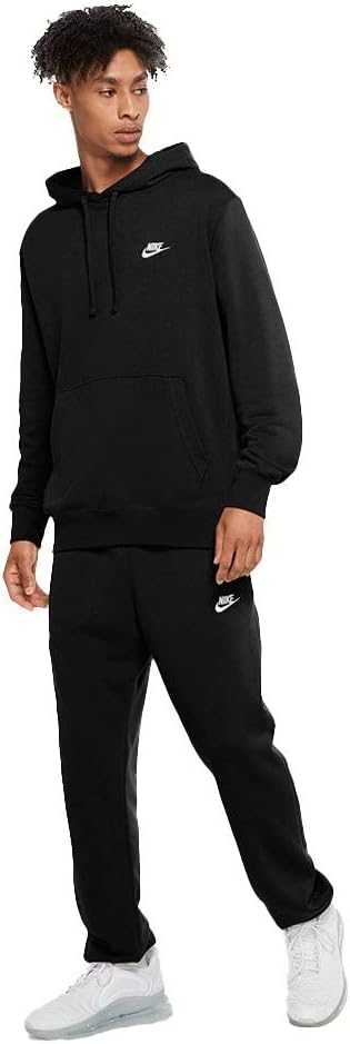Толстовка с капюшоном Nike M NSW Club с длинным рукавом (1 шт.), Black / Black / White — фото 3