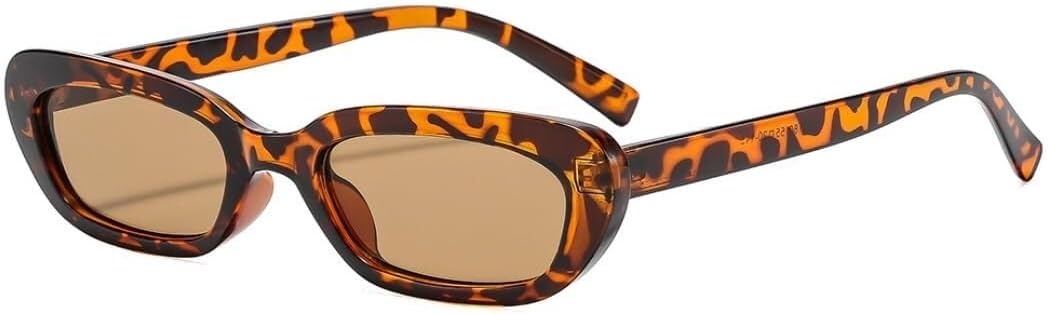 

Солнцезащитные очки с защитой от УФ-излучения UV400 | Маленькая оправа "кошачий глаз" | Линзы конфетных цветов для занятий спортом на открытом воздухе и вождения LXLHWN, Leopard Print Brown