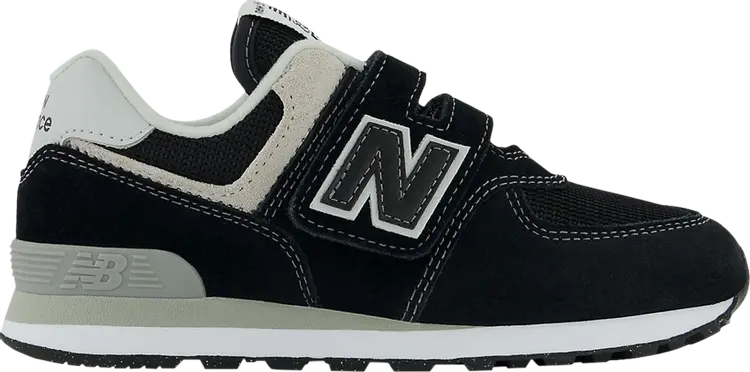 Детские кроссовки New Balance 574 Core Hook & Loop Wide, черный