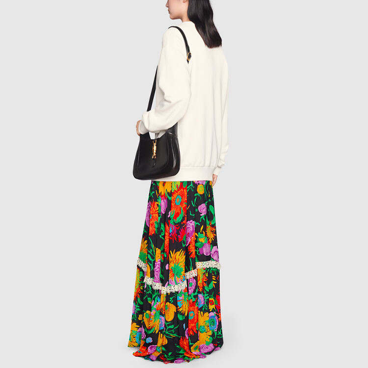 Юбка длинная женская Gucci Ken Scott-print, черный — фото 3