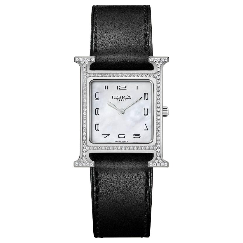 

HERMES Часы Wrist Watch Quartz Movement Cow Leather Strap 25*21mm Mother of Pearl Color Watch Dial Women's Watch, Mother-of-Pearl Color Watch Dial