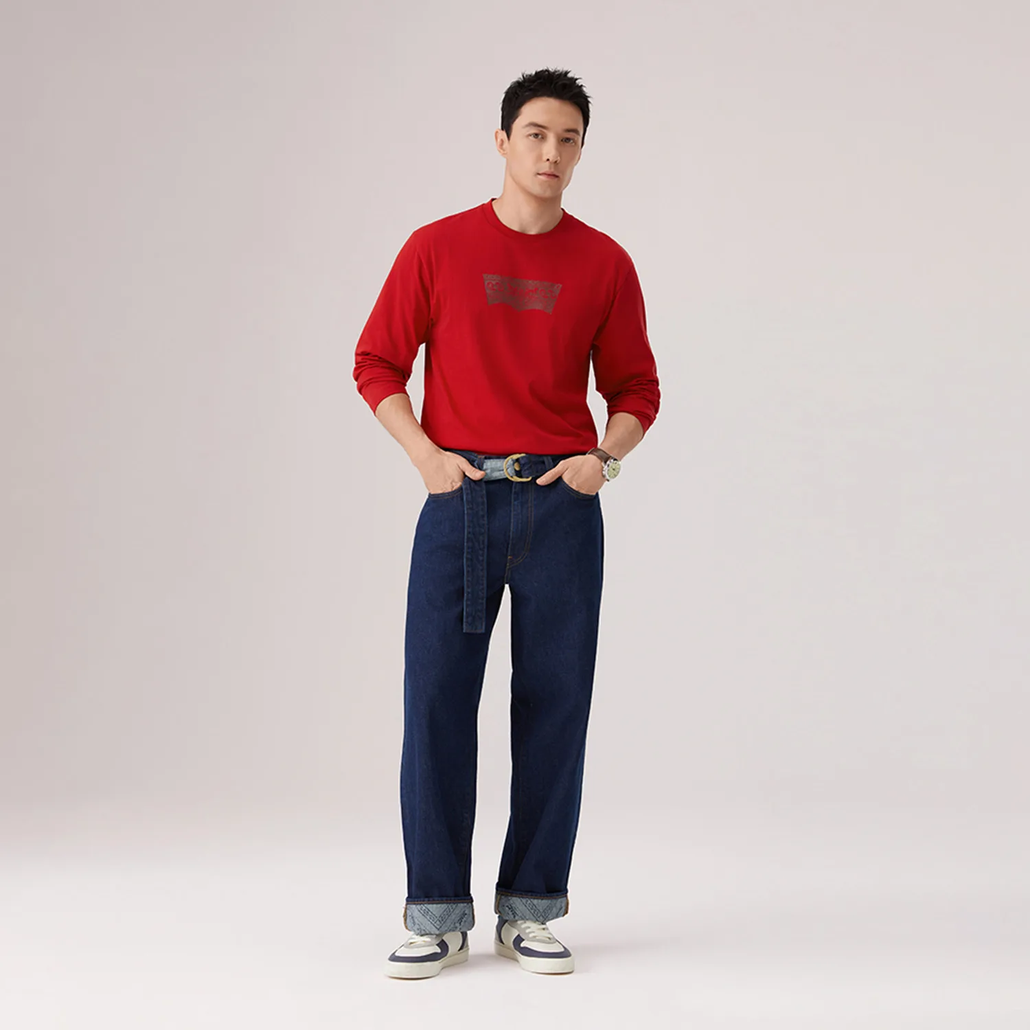Levis Футболка Year Of The Horse Limited Collection, унисекс, красная, с круглым вырезом — фото 4