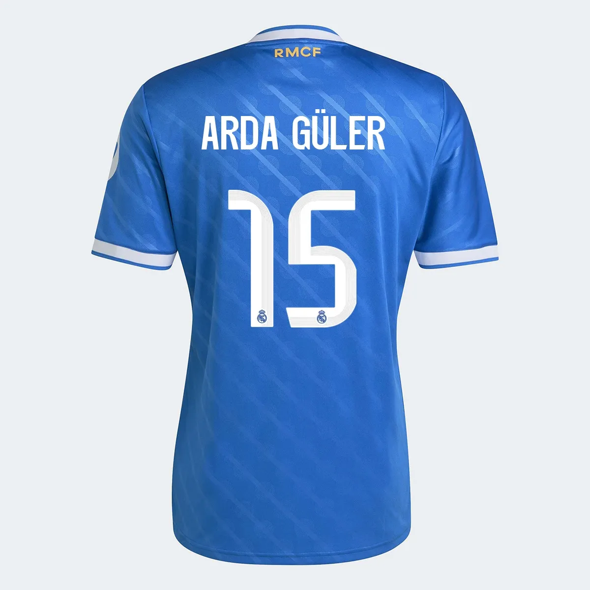 

Мужская футболка третьей формы Real Madrid СF 2025-2026 Арда Гюлер 15 adidas, голубой