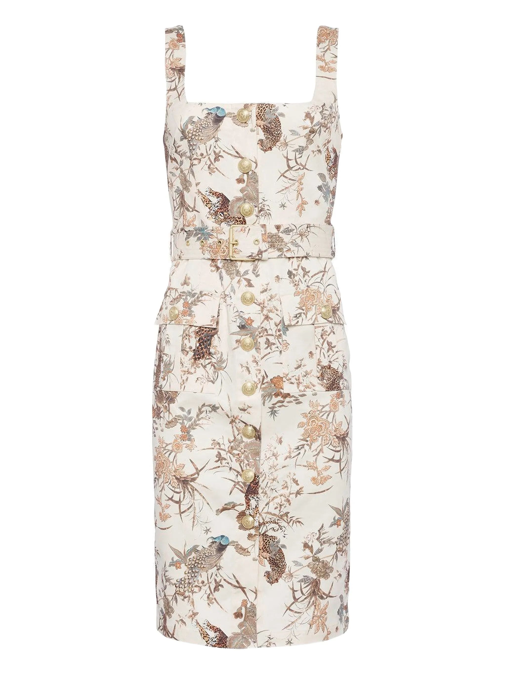 

Платье Idy с поясом и принтом L'Agence, белый