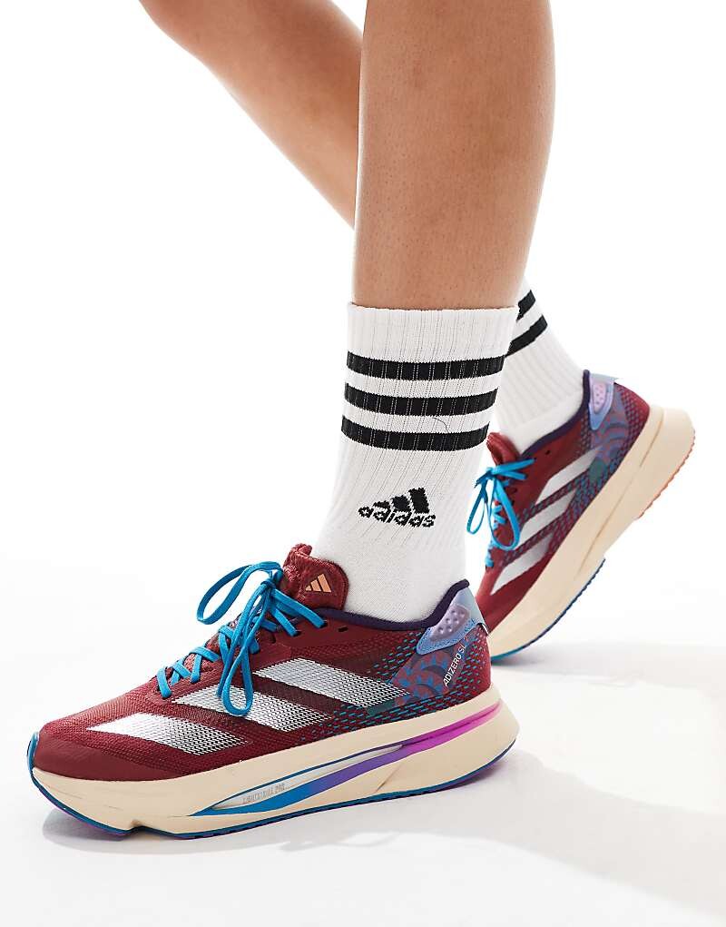 

adidas Performance – Adizero SL2 – бордовые спортивные кроссовки, Красный, adidas Performance – Adizero SL2 – бордовые спортивные кроссовки