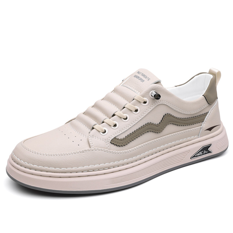 

FEIKE Мужские низкие скейтерские кеды бежевые, цвет Beige