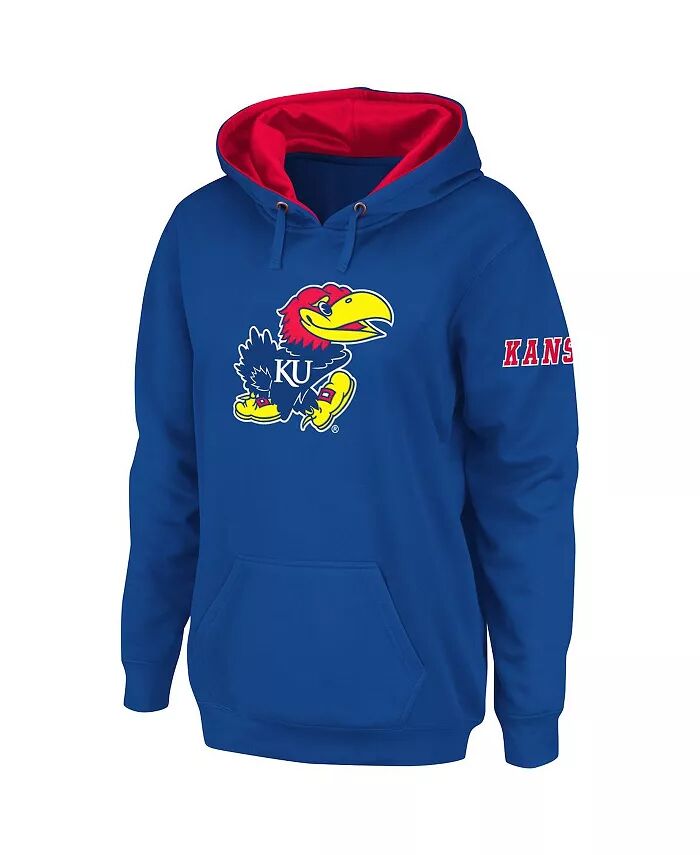 

Женская толстовка с капюшоном Royal Kansas Jayhawks с большим логотипом Stadium Athletic