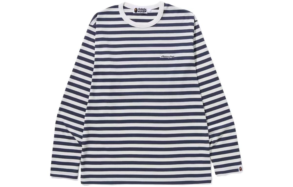 

Футболка BAPE Hoop L/S A Bathing Ape, темно-синий