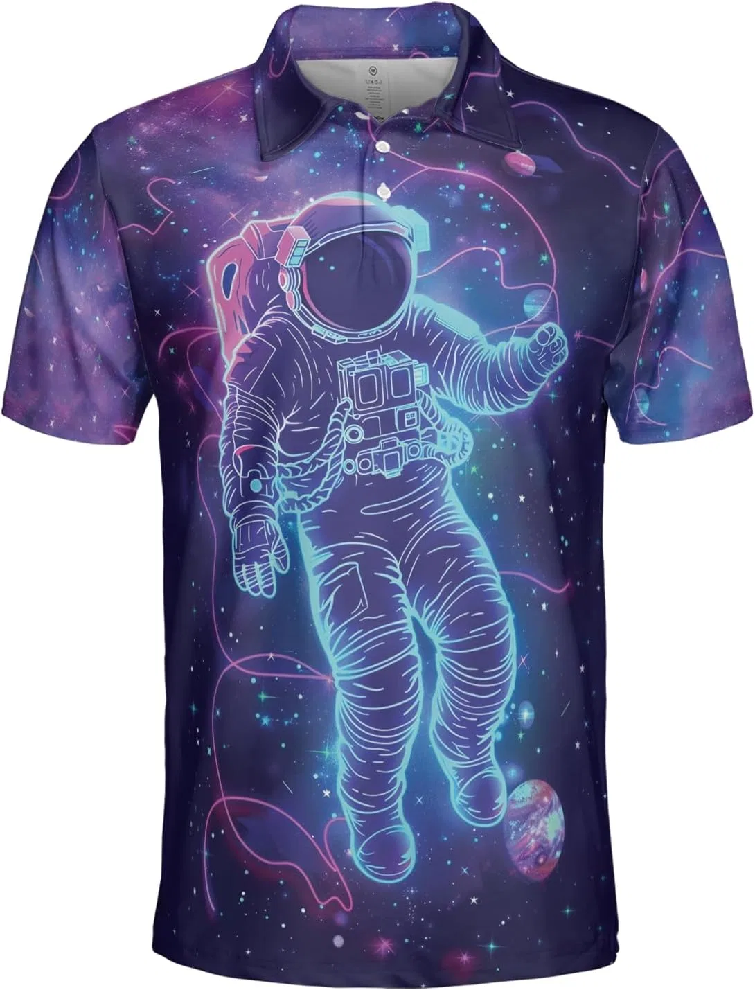 Поло мужское с принтом космонавт, Astronaut Lovers, серия 13, Astronaut_25