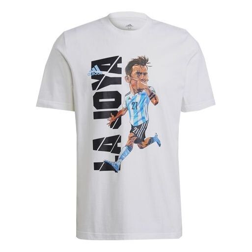 

Футболка dybala icon t m paul cartoon printing soccer/football sports short sleeve white Adidas, белый