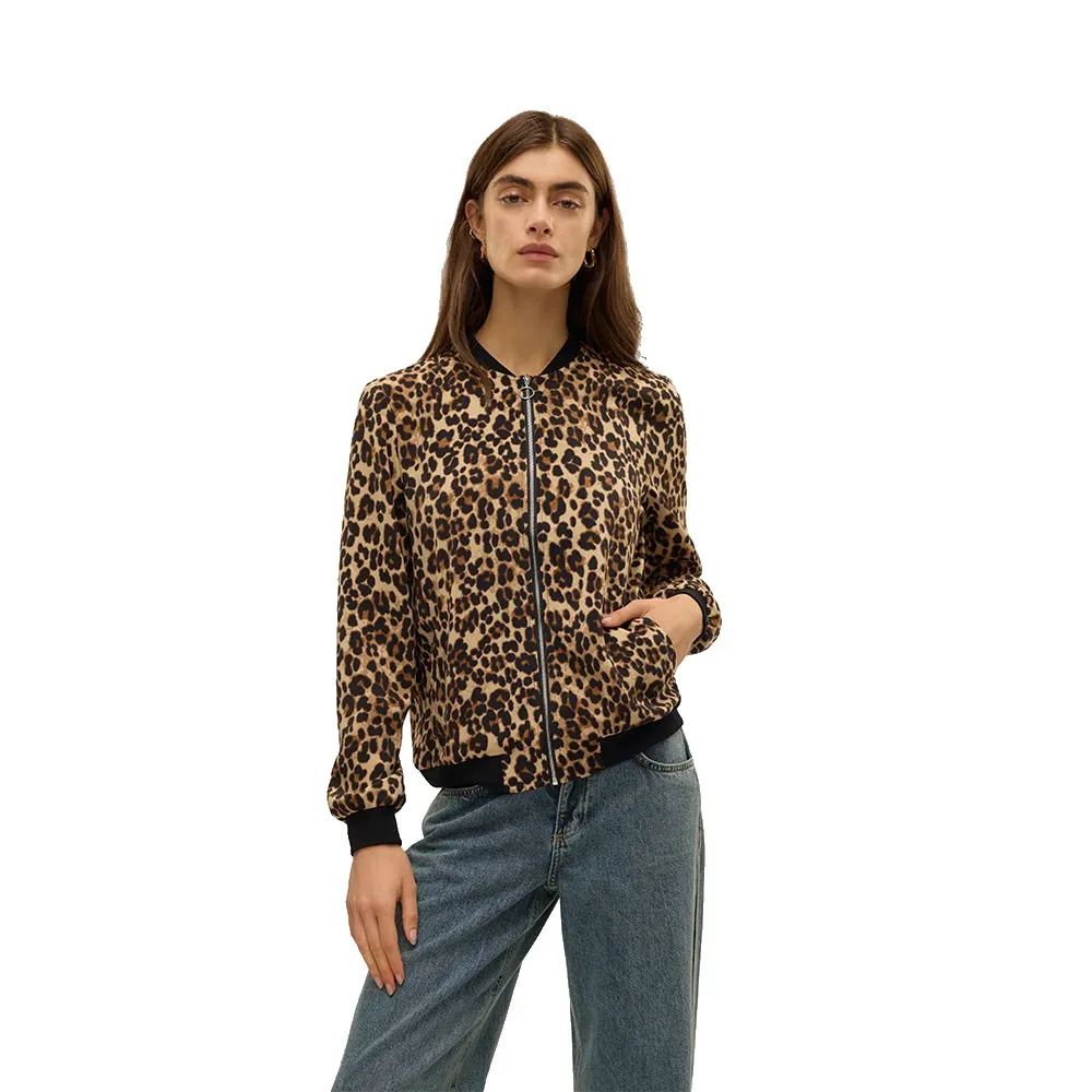 

Куртка Vero Moda Coco Aop bomber, коричневый