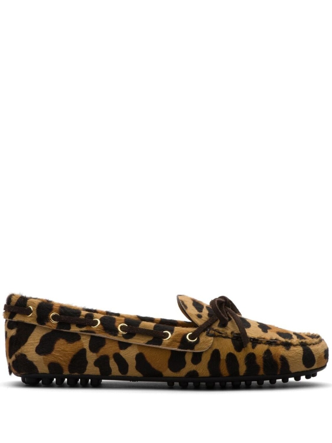 

Car Shoe фактурные лоферы с принтом Animalier, коричневый