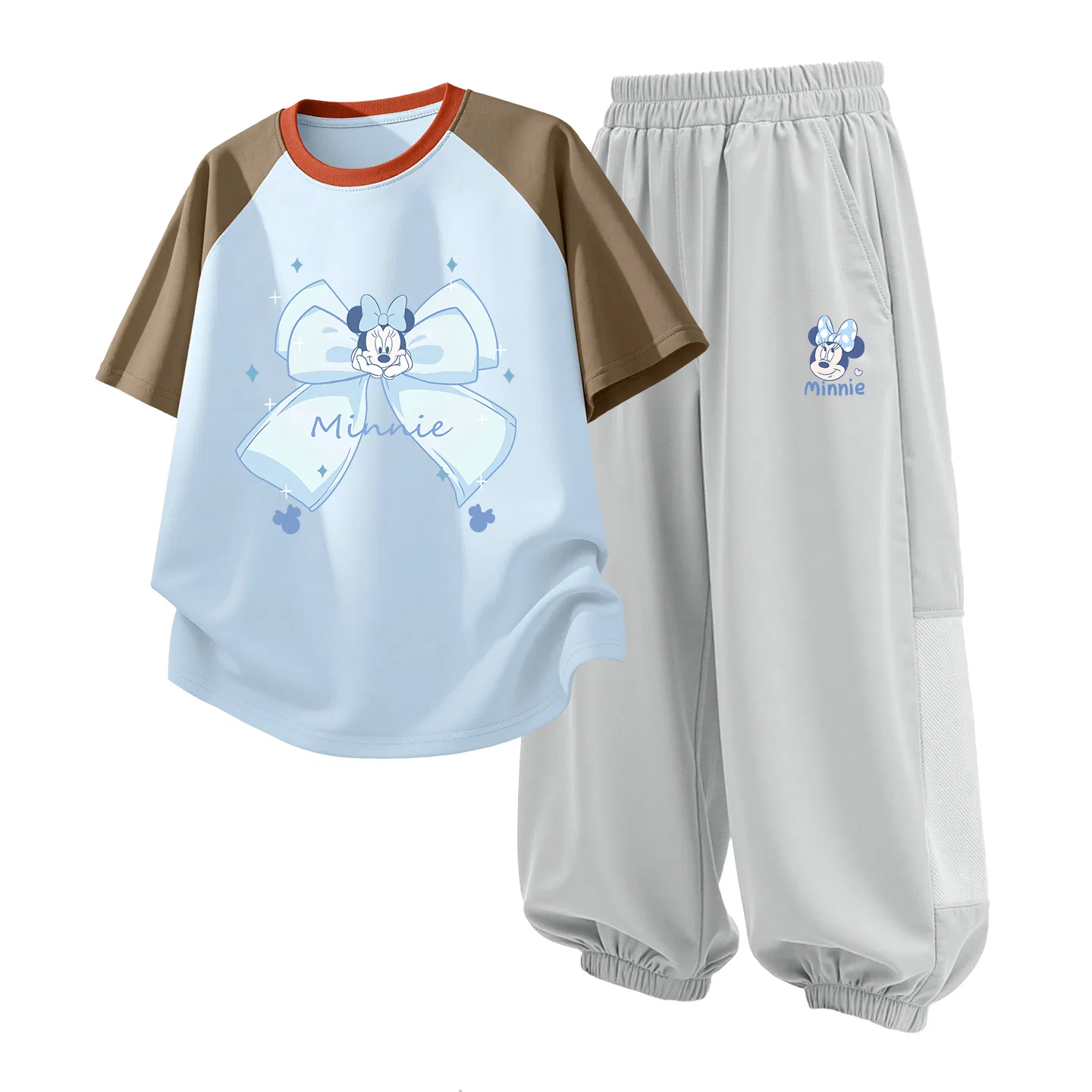 Детский спортивный костюм Casual Sportswear 2 Piece Set Disney, Di Meng Jie Coffee Blue+Di L Qiao Pi Ni K Misty Mountain Gray