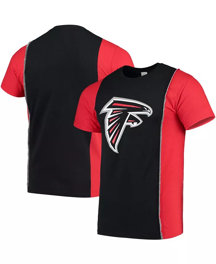 

Мужская футболка Atlanta Falcons Split черного и красного цветов Refried Apparel