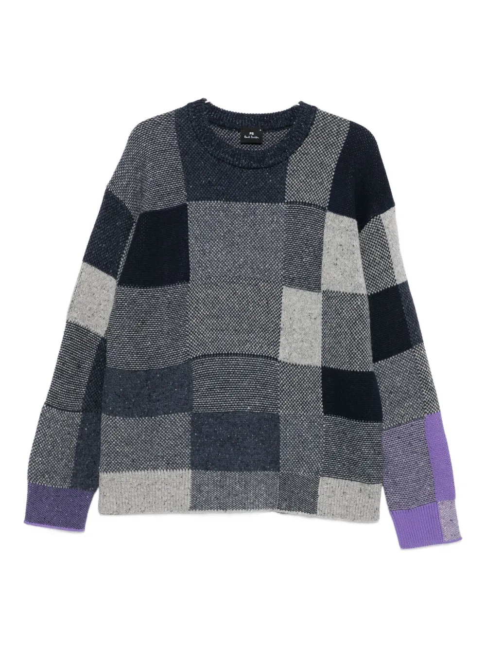

Свитер с лоскутными вставками Paul Smith, синий