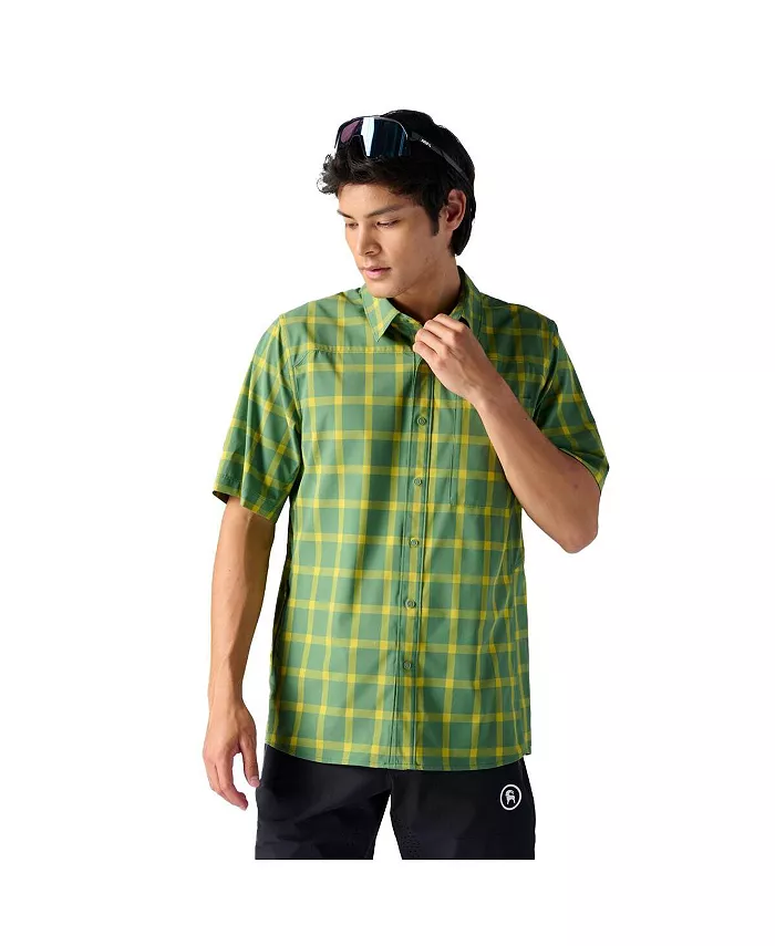 

Мужская майка Slickrock с коротким рукавом и пуговицами горный велосипед майки короткий рукав Backcountry, зеленый