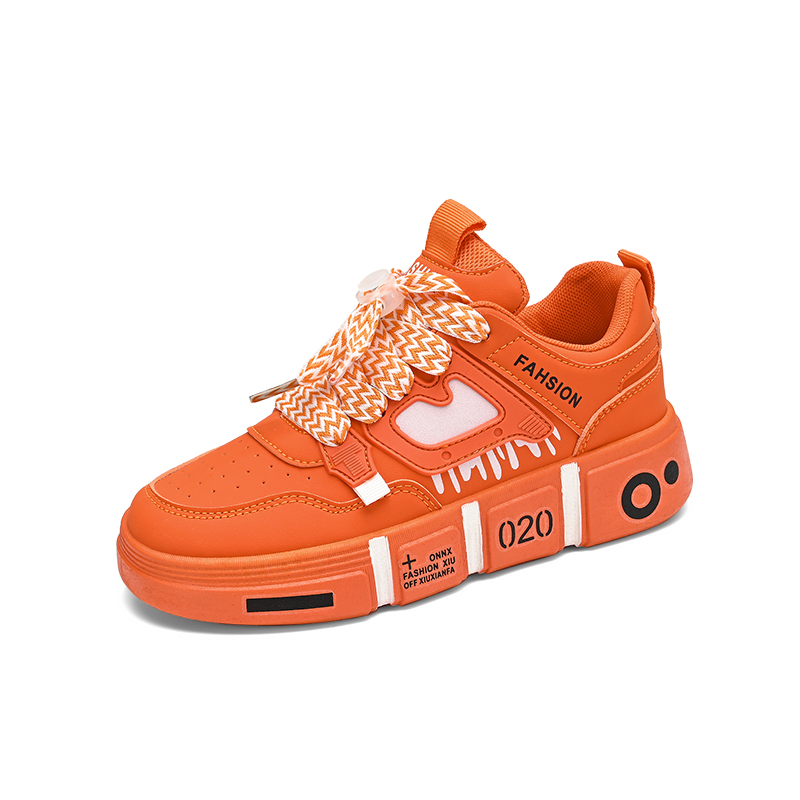 

Износостойкие, легкие, амортизирующие, дышащие, нескользящие, детские, подростковые кроссовки для скейтбординга Wooden Rabbit, оранжевый