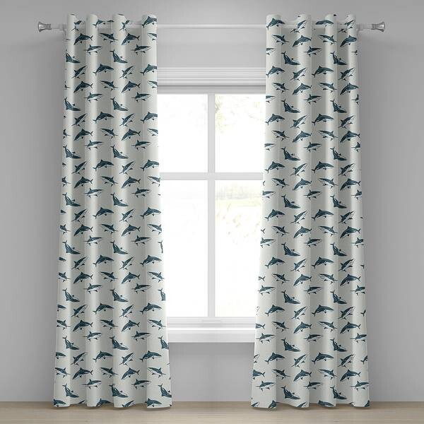 

Занавеска с люверсами Abakuhaus Shark 2 шт, 280x260x0,5 см цвет blaugrau eierschalenfarben