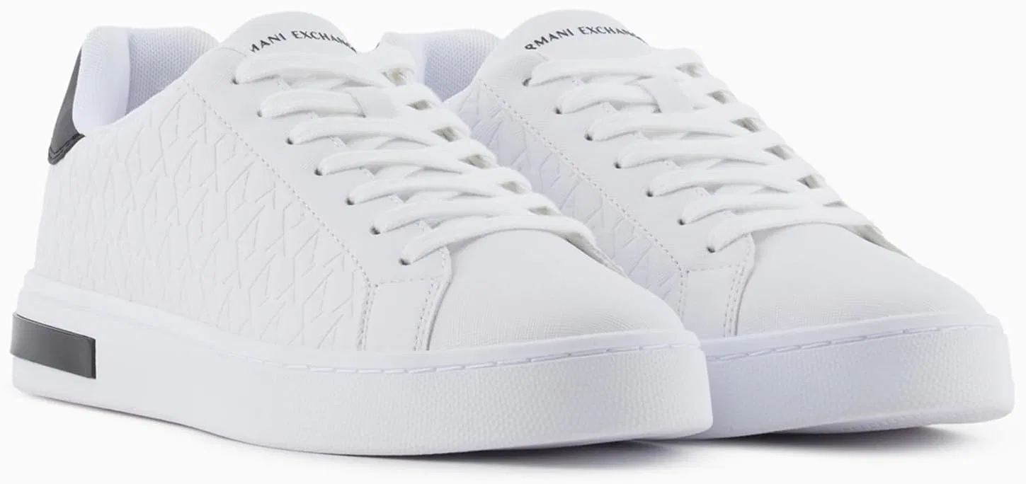 Мужские кроссовки Armani Exchange с вышивкой "Лондон", White