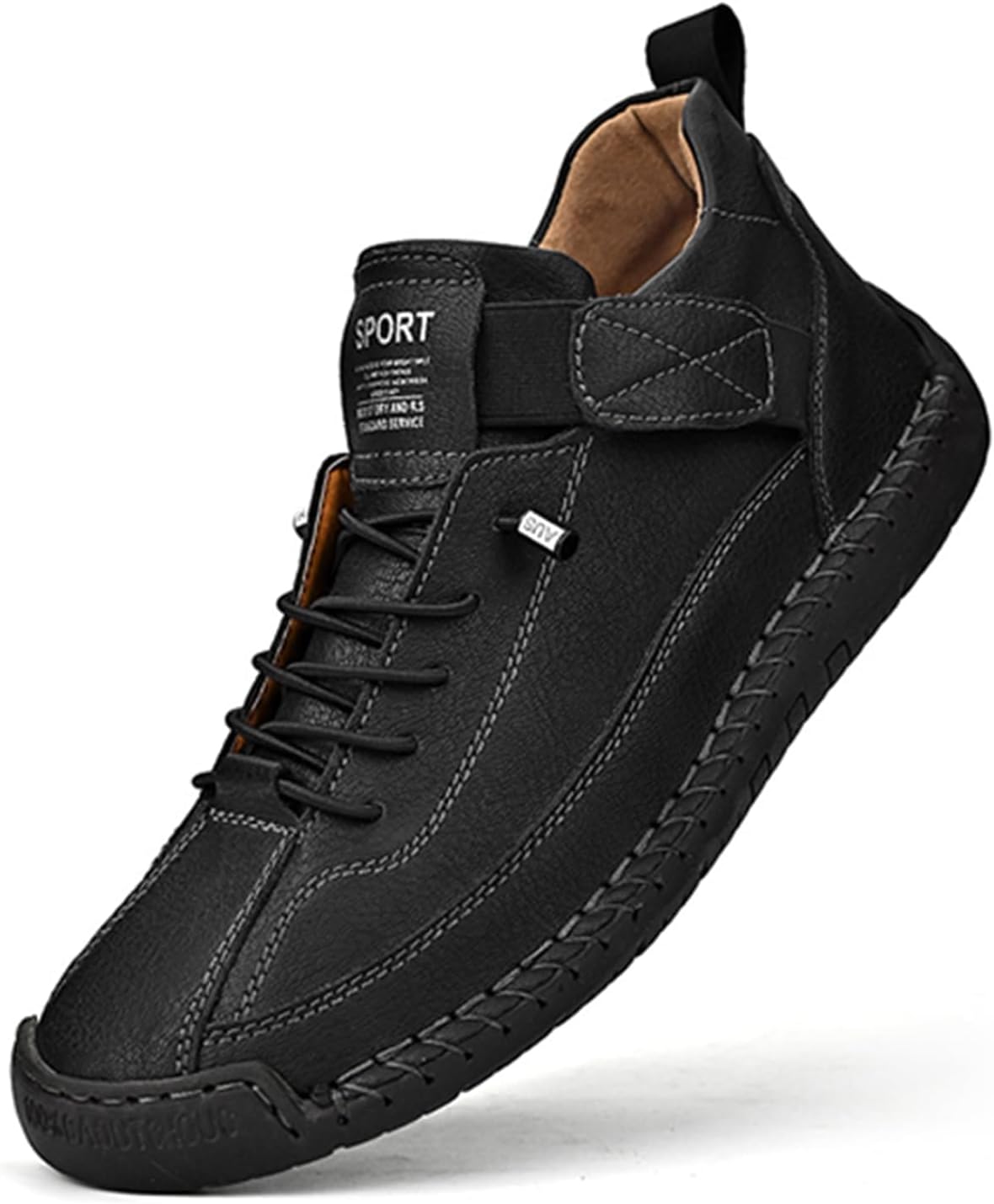 

Удобные ортопедические кроссовки для женщин и мужчин, ортопедические ботинки для ходьбы, водонепроницаемые, с просторной носочной частью Generic, черный