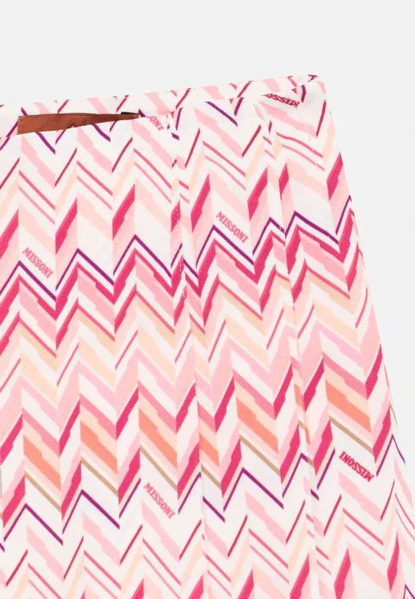 Плиссированная юбка Missoni, Ivory/Fuchsia — фото 3