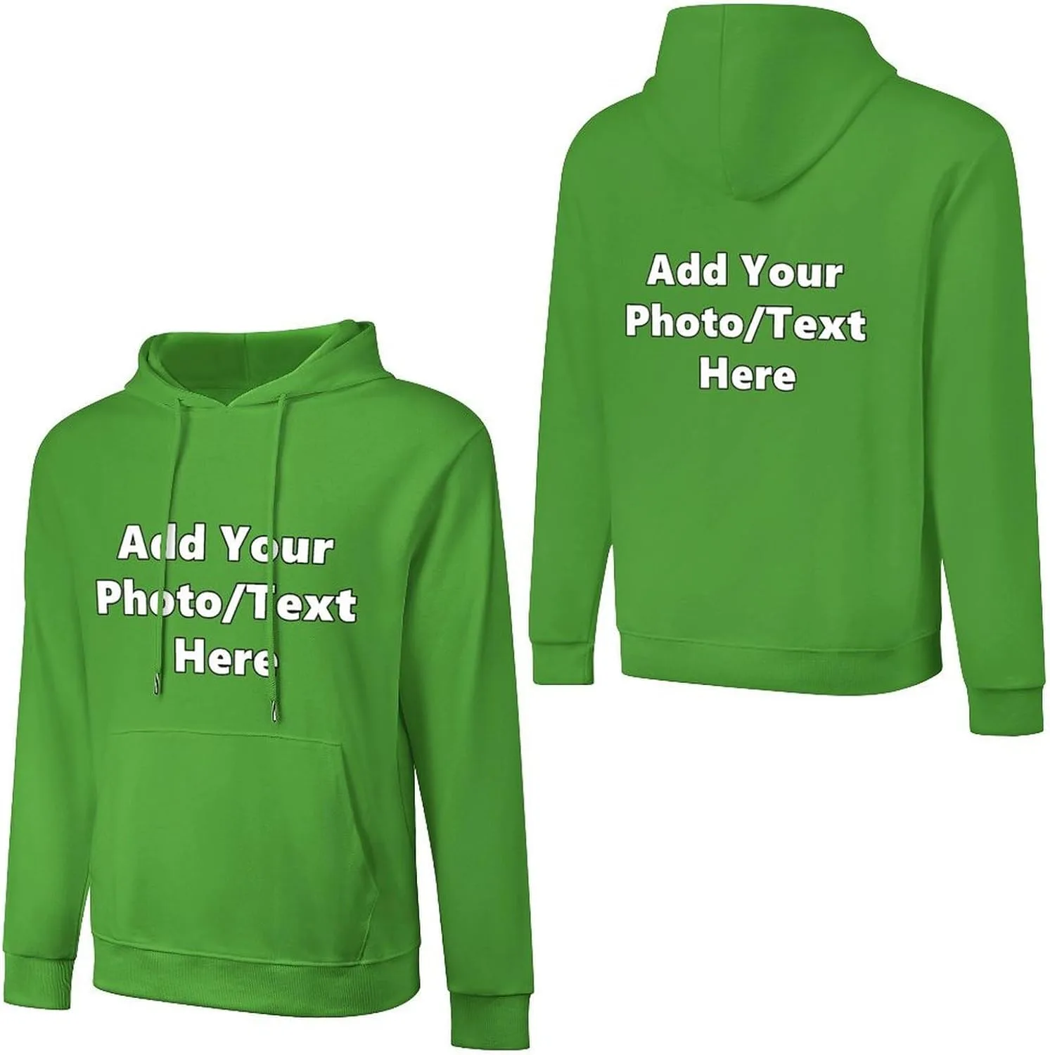 

Персонализированный худи Unisex с нанесением текста или изображения спереди и сзади HGASPBC