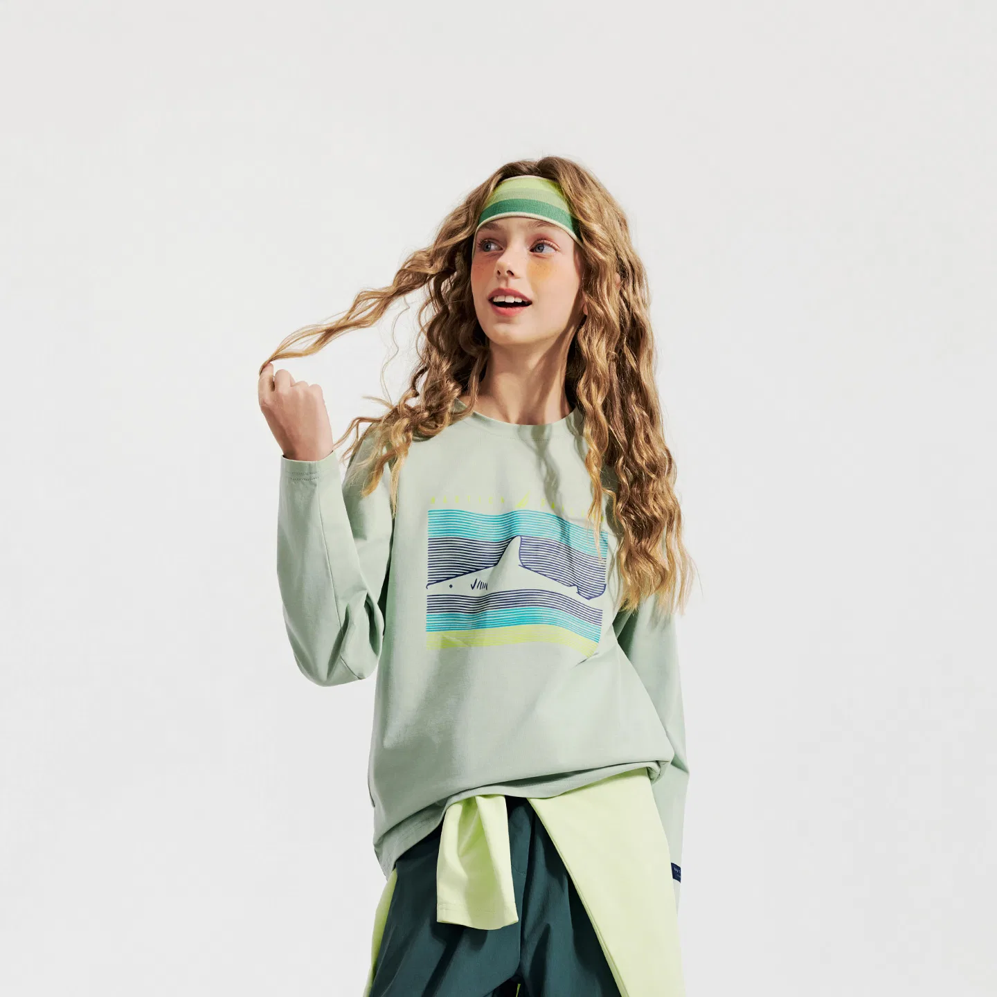 Детская футболка с круглым вырезом NAUTICA, Light Green — фото 3
