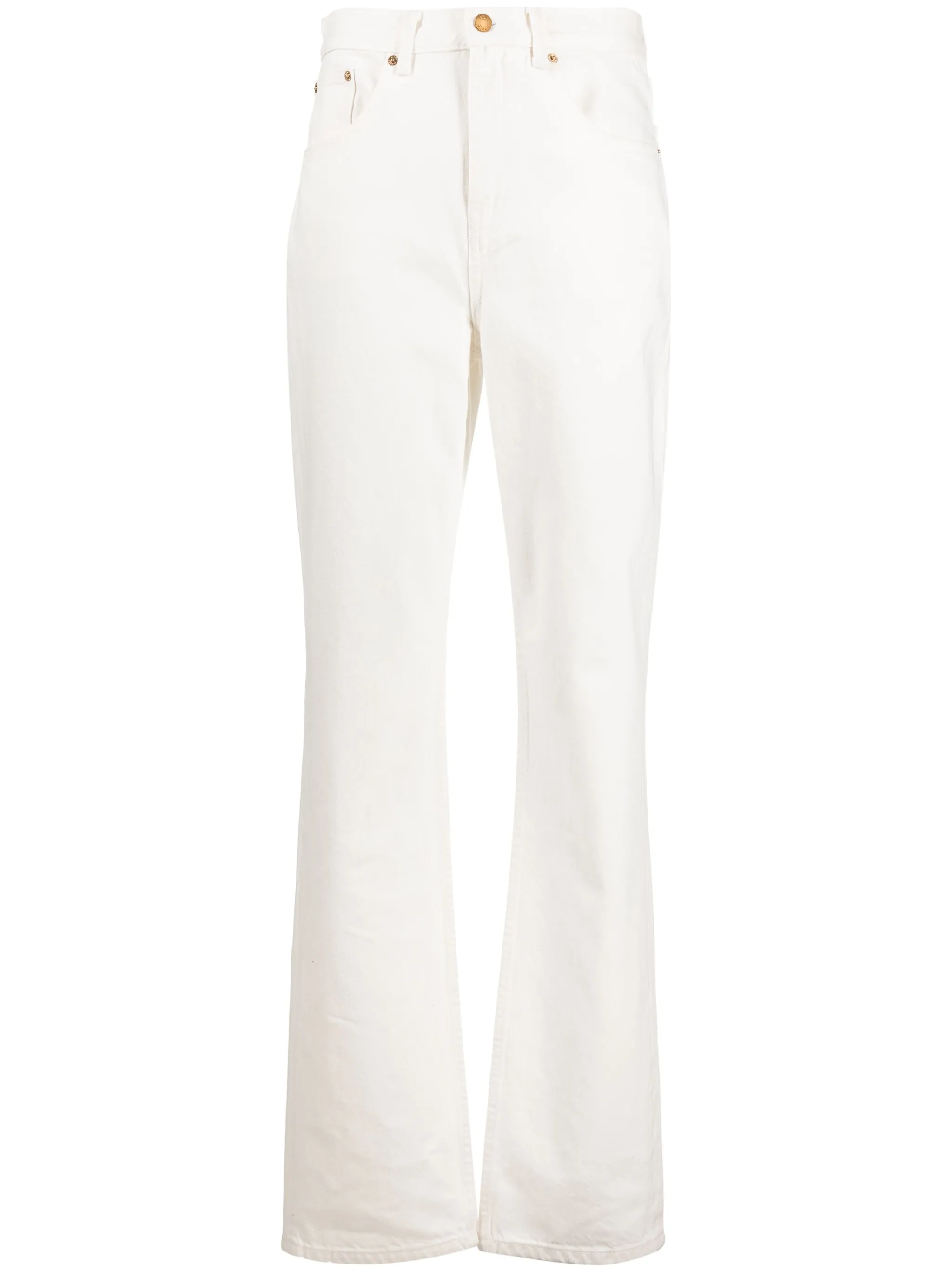 

Расклешенные джинсы с завышенной талией Tory Burch, белый